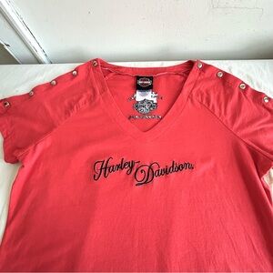 Women's Harley Davidson Emb Logo Orwigsburg PA T-shirt Tee Top